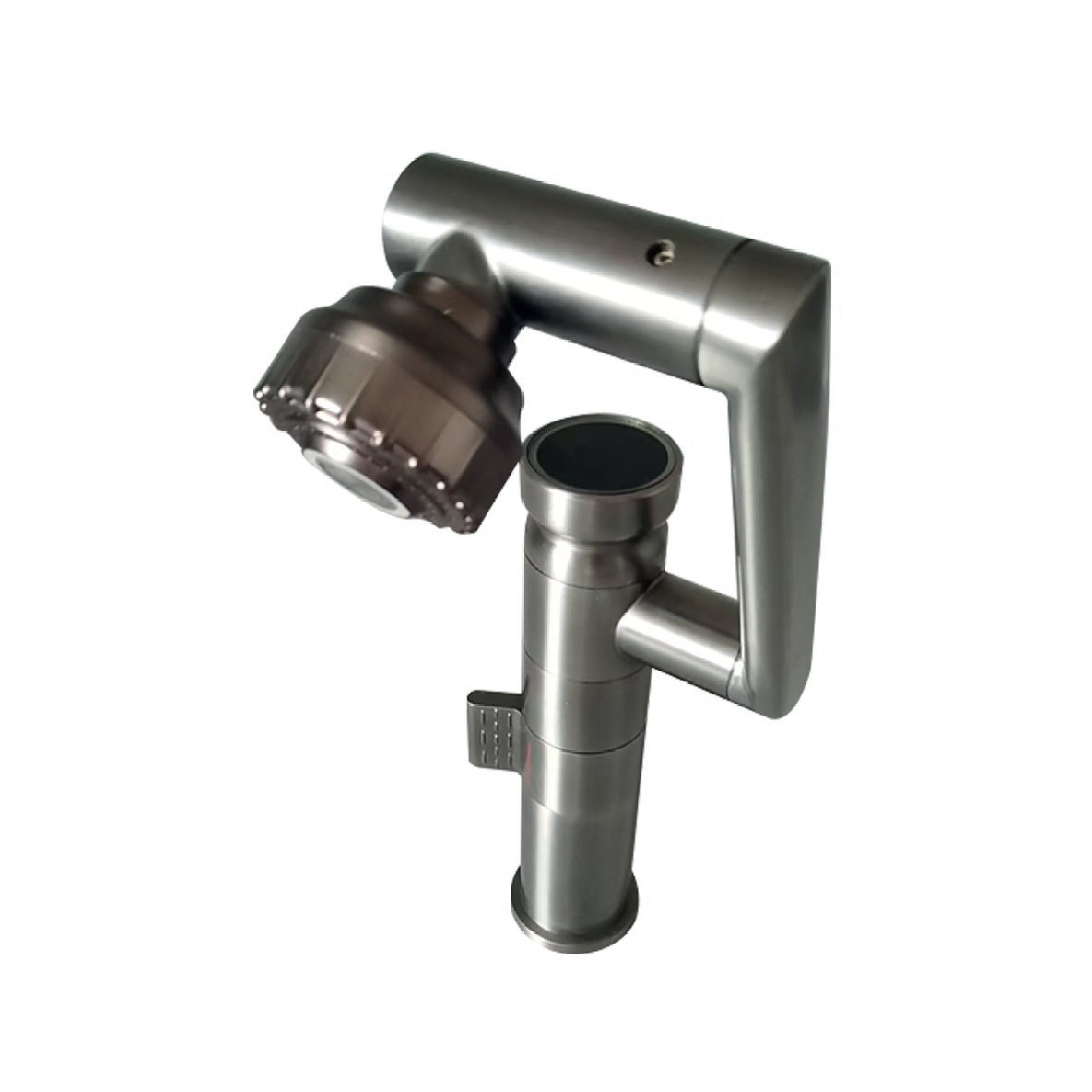 Mezcladora Monoc. P/Lavatorio al mueble Digital Led rotación de 360° C/2 Funciones SUS 304 Gun Grey - Fratelli Premium